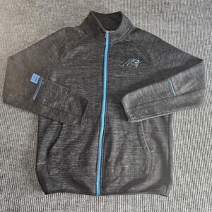 Carolina Panthers Jacket Mens Medium Gray NFL Football Full Zip G-III Fleece